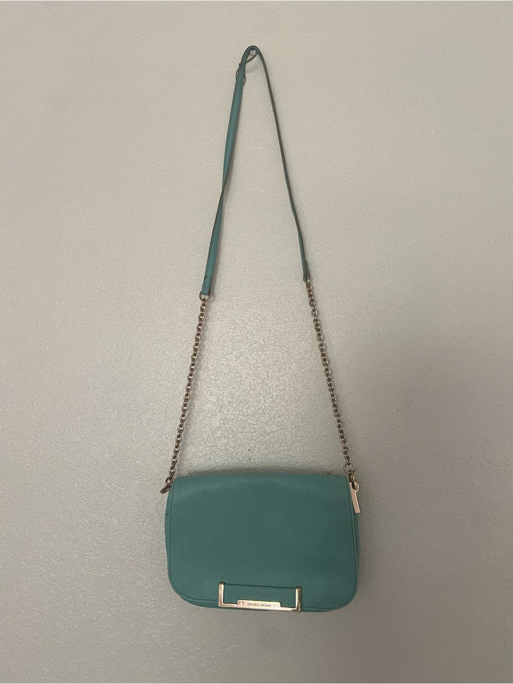 Teal Crossbody Chain Shoulder Bag